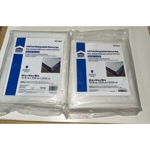 2 Project Source Full/ Twin Biodegradable Mattress Bags 54 in X 14 in X 96 in